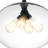 Glass Pendant Light - Single Bulb Hanging Fixture with Minimalist Modern Round Clear Shade, Adjustable Black Cord - Kitchen, Dining Room, Bar Lighting-704410529