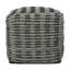 Pouf carré en tissu Walle, bleu et bleu sarcelle
