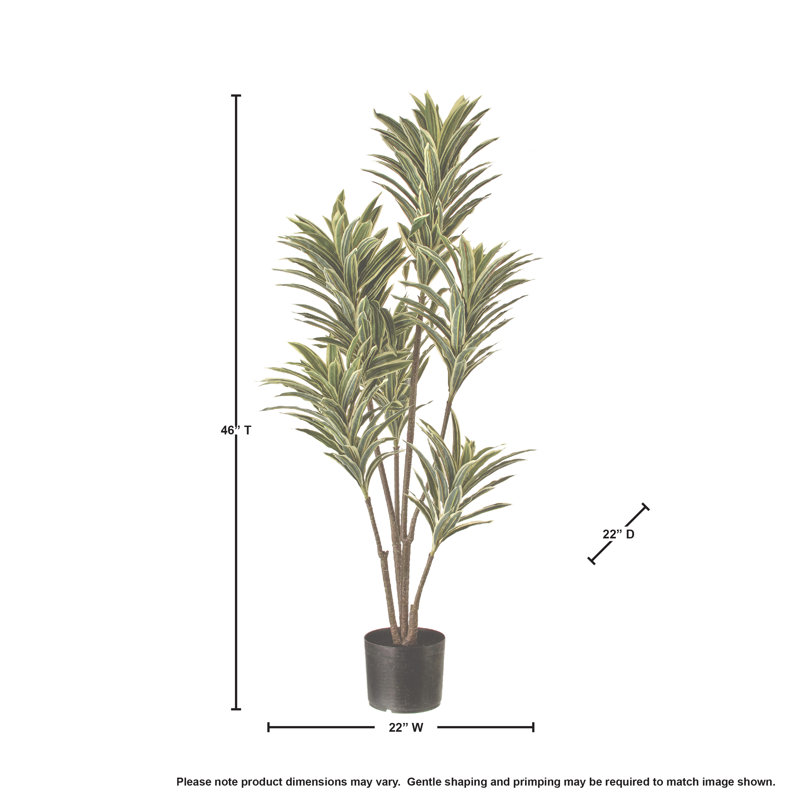 Arbre de dracaena artificiel 40" en pot