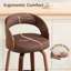 Tabouret de comptoir pivotant confortable avec pieds en bois massif durable-120285786-120285789