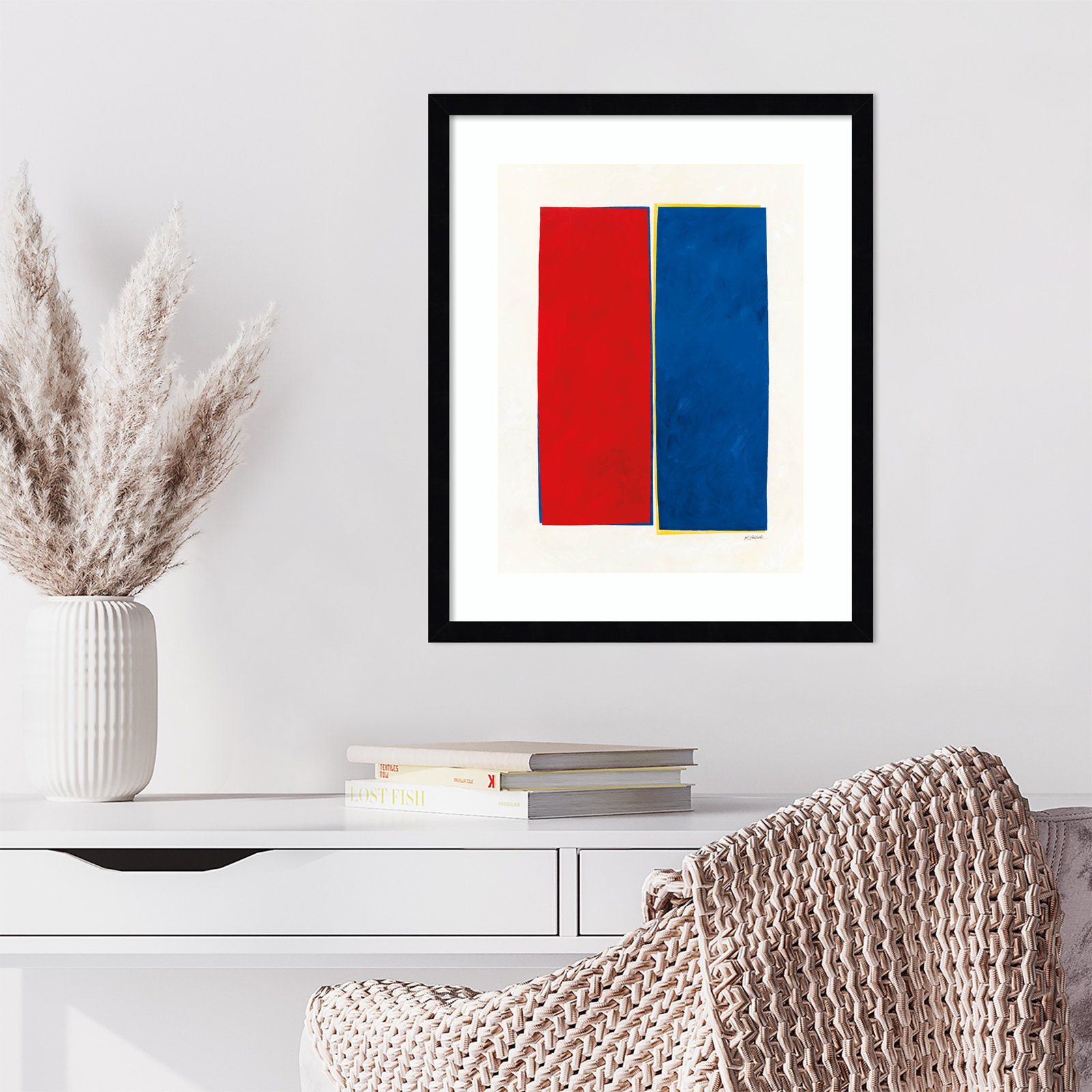 Lealia "Monolithic II" Print, Black Framed, 21" H x 17" W