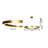 Transitional 1 Light LED Gold Ring Chandelier-33774068-34053658