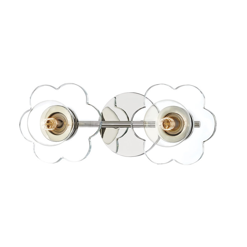 Éclairage pour meuble-lavabo à 2 lumières Alexa, Nickel poli