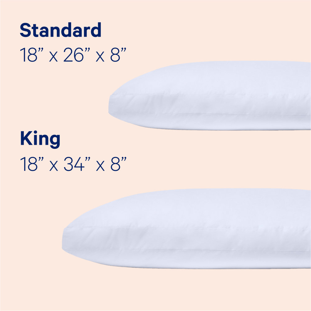 Casper Down Pillow Plush Cooling Down Pillow, King, 2
