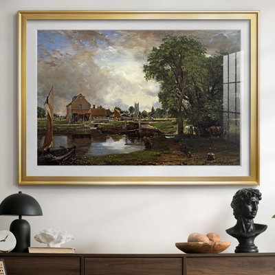 Flatford Mill (Scene on a Navigable River)-John Constable-Framed Print with Mat and glass-1816–1817