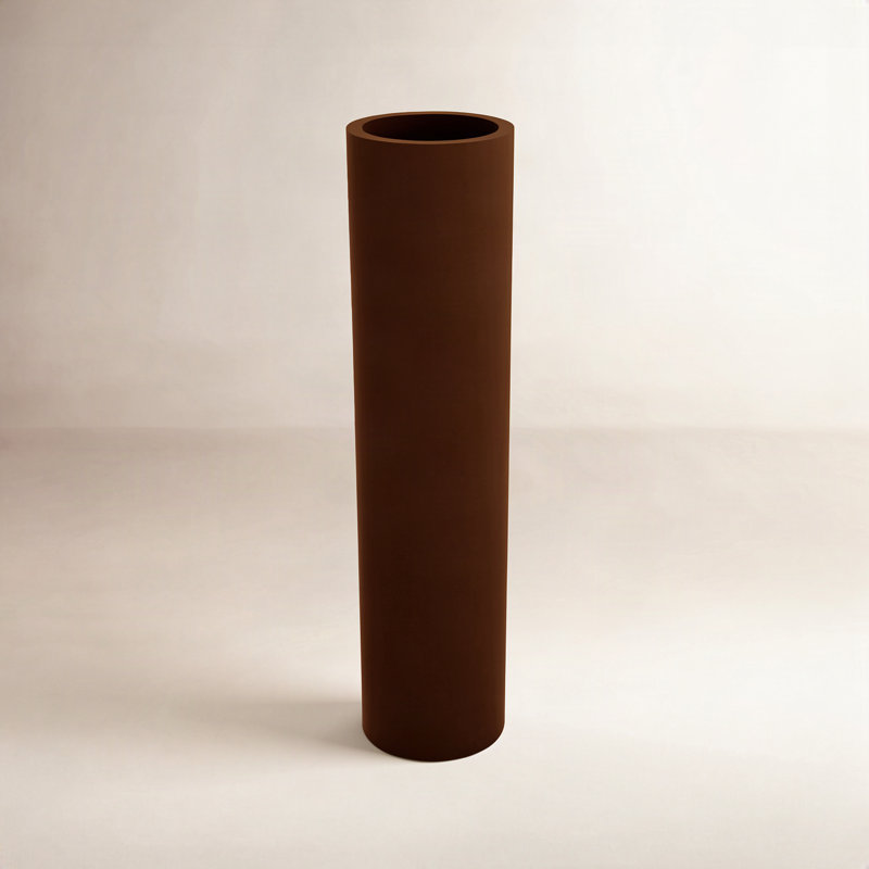 Cilindro - Pot à fleurs en résine - Basic, H 31,5 po x l 7,75 po x P 7,75 po, Bronze