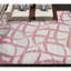 Geometric Area Rug in Pink/Ivory-1177055333