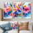 Toile naturelle avec cadre flottant