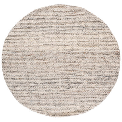 Abram Hand Woven Wool; Cotton No Pattern Rug in Beige/Ivory