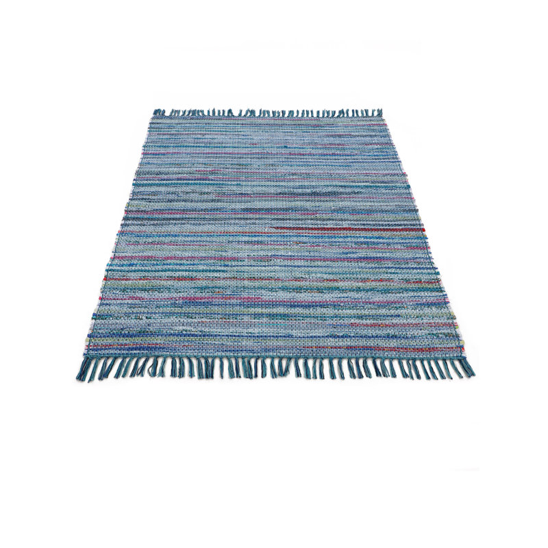 Chindi Hand Woven Kilim Blue Rug, Rectangle 200 x 290cm