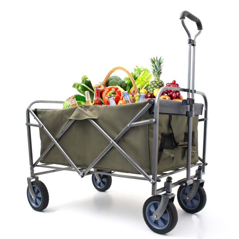 Chariot de camping pliant polyvalent pour l'extérieur, Gris