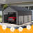 10 Ft. W x 16 Ft. D Heavy-Duty Metal Carport with Galvanized Roof & Fabric Walls, Solar Light, All-Weather Shelter Rated 35psf Snow - Gray-122760500