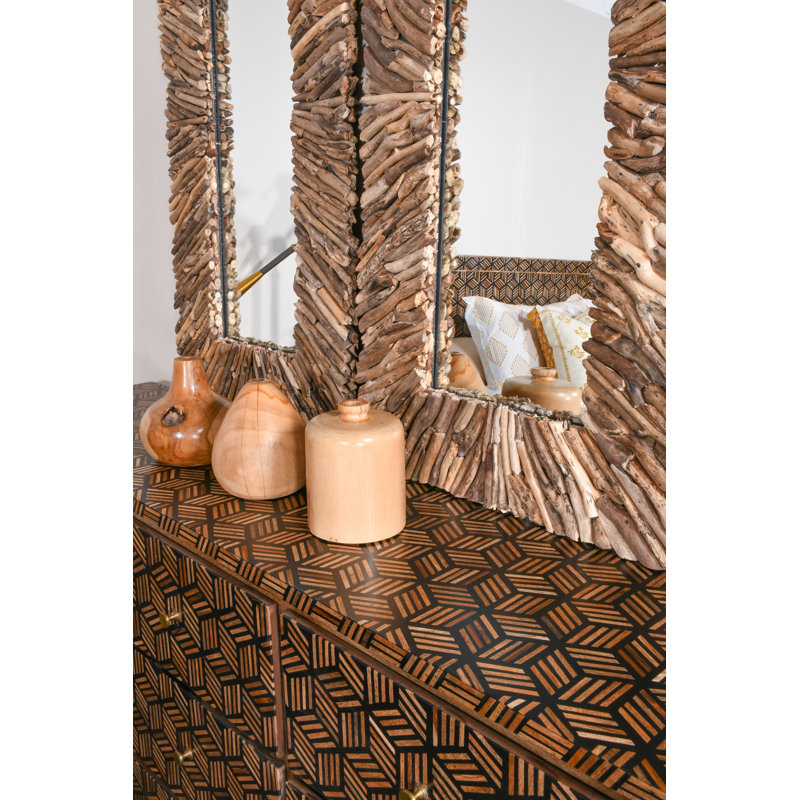 Anderzon Wood Rectangle Wall Mirror