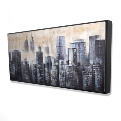 Buildings Through The Clouds Print On Canvas
