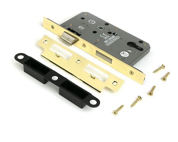 Euro Din Sash Lock, Polished Brass