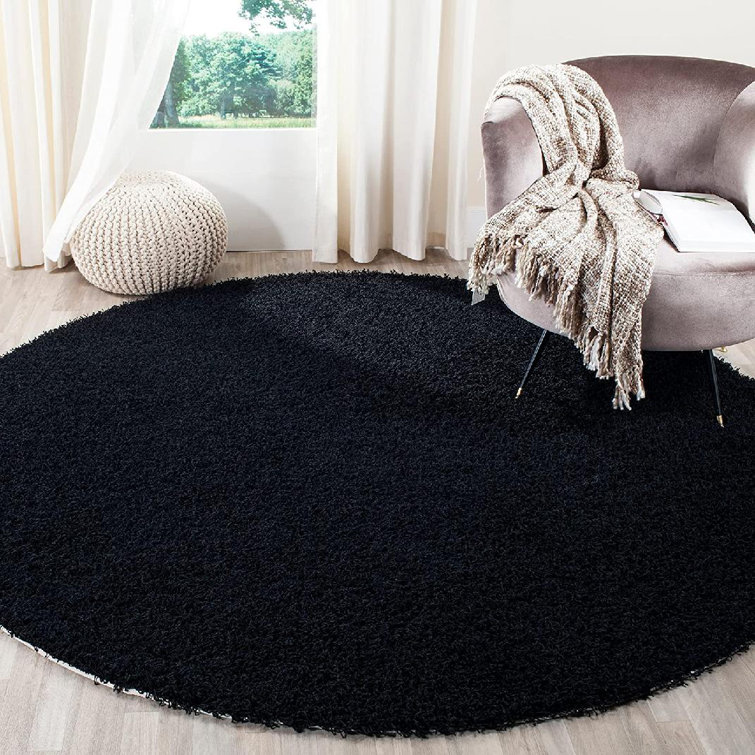 Assar Handmade Tufted Black Area Rug