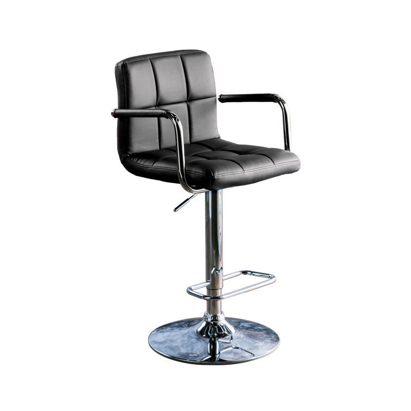 Tabouret de bar pivotant à hauteur réglable, Noir