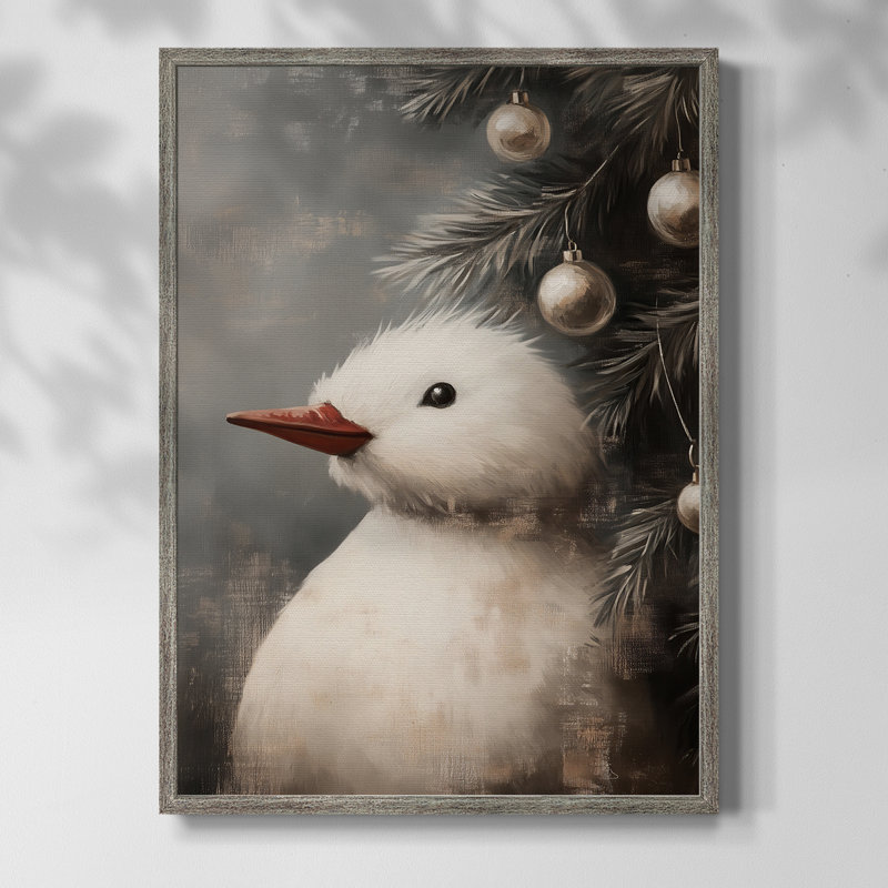 Art de Noël des Fêtes - série 2-CDII, reproduction encadrée - bois massif, H 30 po x l 24 po