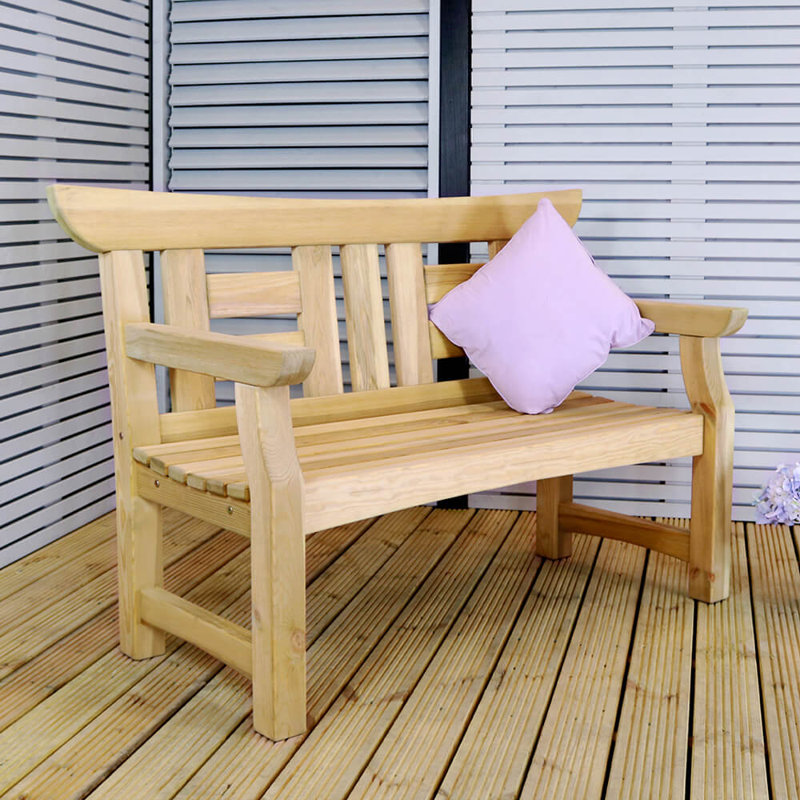 Solid and Manufactured Wood Bench