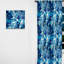 Verre bleu cobalt profond symétrique I - Rideau abstrait - Rideau géométrique obscurcissant - 1 panneau-107597698