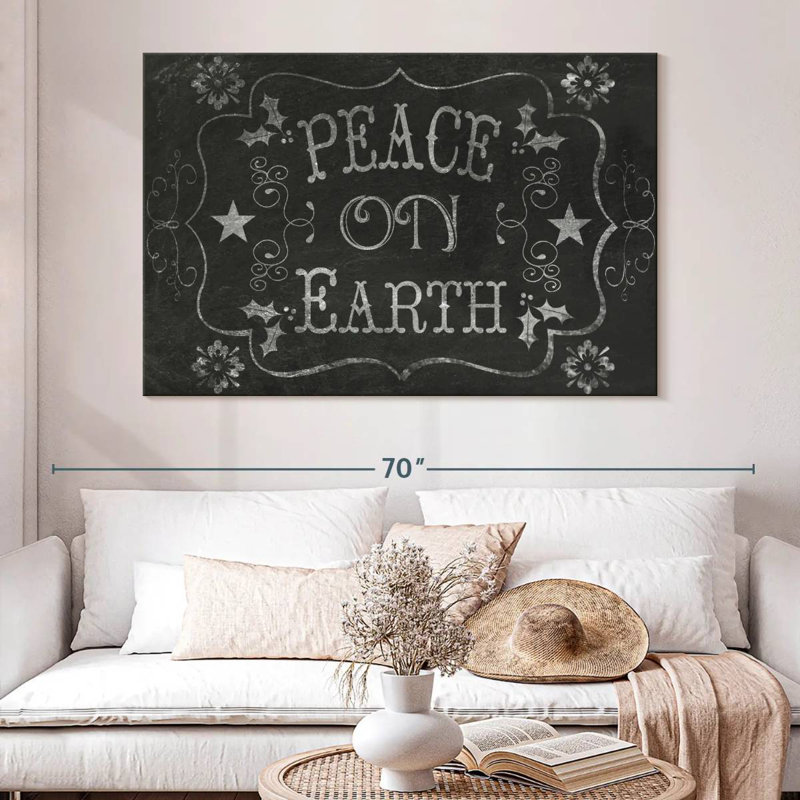 Lelend Chalkboard Peace On Earth, 34" H x 51" W