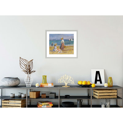 «Chiffres sur la plage» par Pierre-Auguste Renoir - Impression giclée encadrée