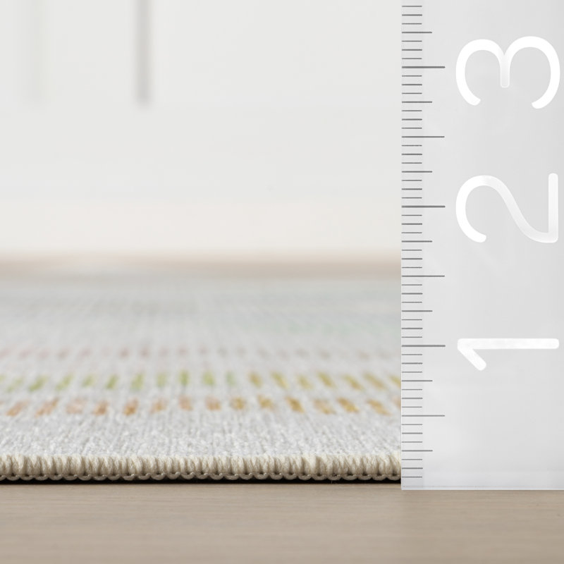 Zarek Novelty Chevron Machine Washable Rug, Rectangle 2' x 3'