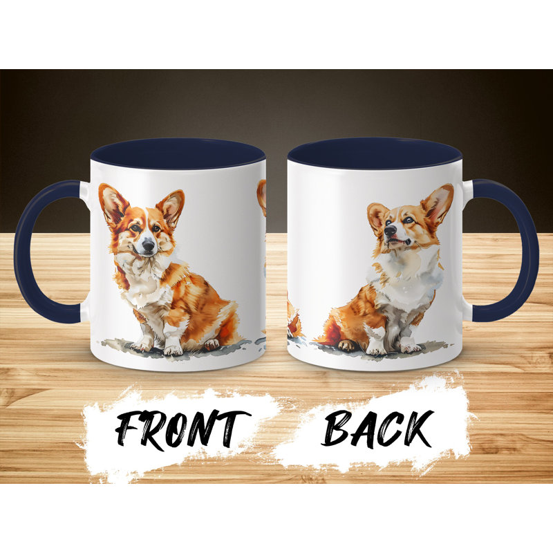 Ceramic Coffee Mug, 2, Navy