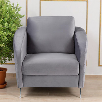 Fauteuil d'appoint moderne en velours noir 36 po Sofia - Élégante pièce de confort luxueux