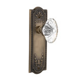 Meadows Plate with Oval Fluted Crystal Door Knob