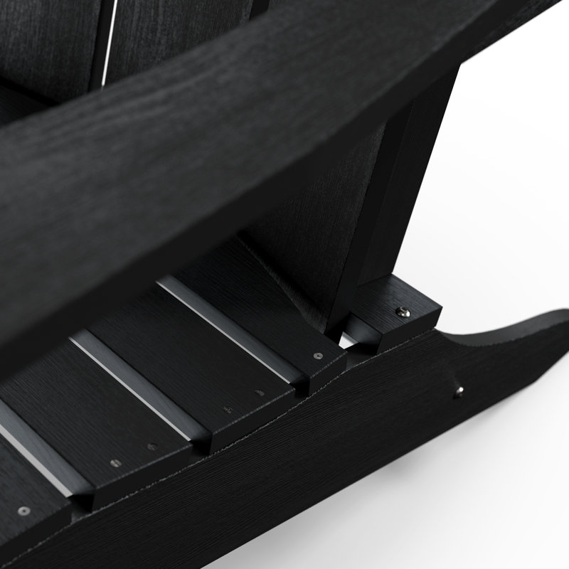 Chaise Adirondack pliante Bruce HDPE, Noir, noir, noir, noir
