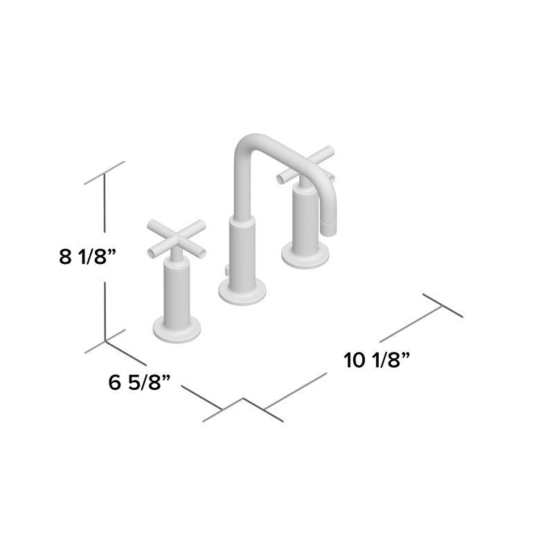 Robinet de salle de bain espacé avec ensemble de drain Purist, Chrome poli
