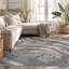 Tapis à poils longs Marble Swirl - bleu - velours moyen, élégant, facile à nettoyer-921308814