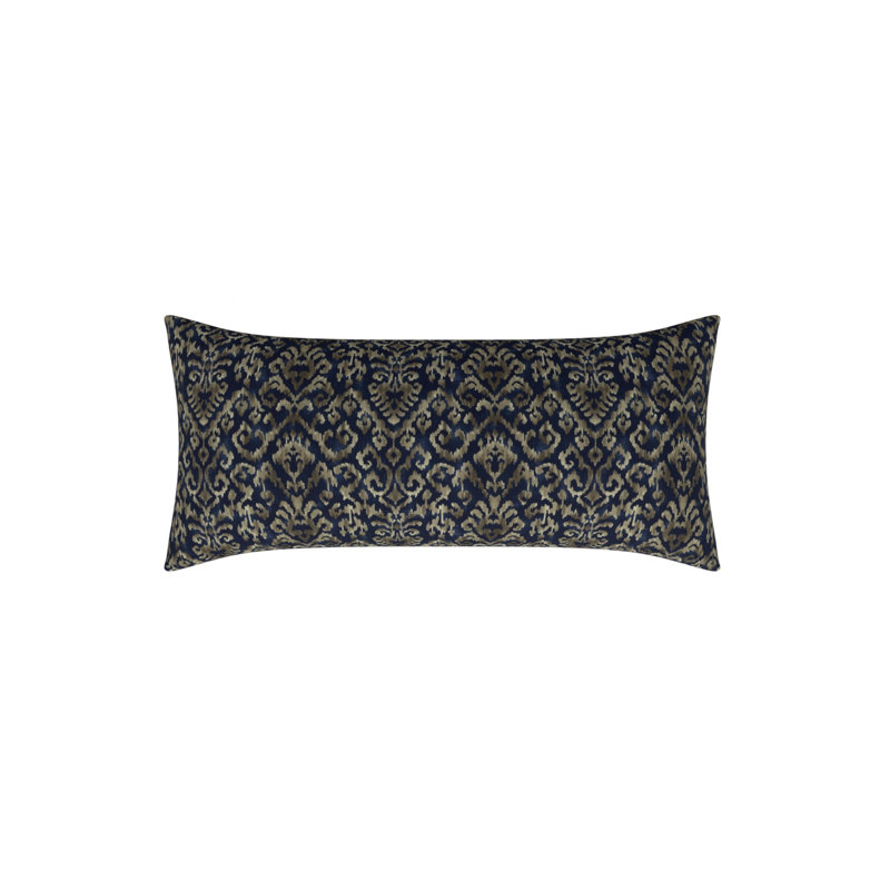 Jakarta Lumbar Pillow Cover & Insert, Navy, 12" x 26"