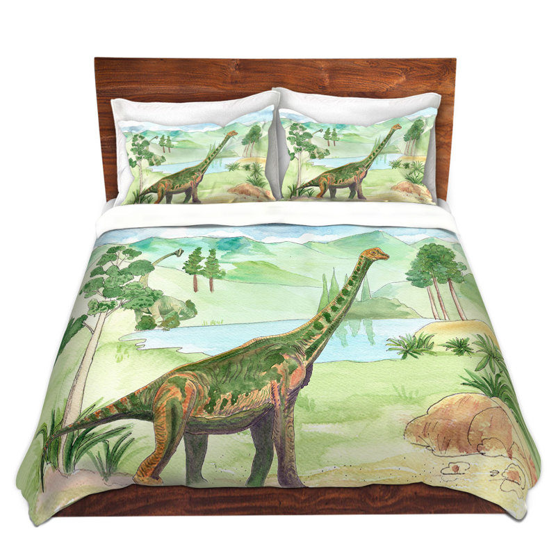 Ensemble de housse de couette dinosaur iv, 1 housse simple + 1 taie standard