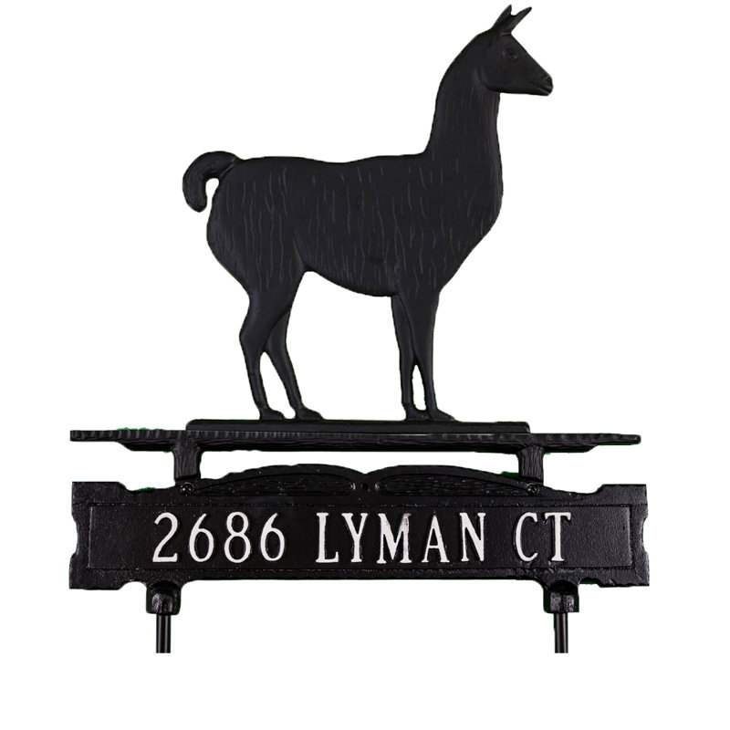 Plaque d'adresse sur 1 ligne, Oui, Noir satiné