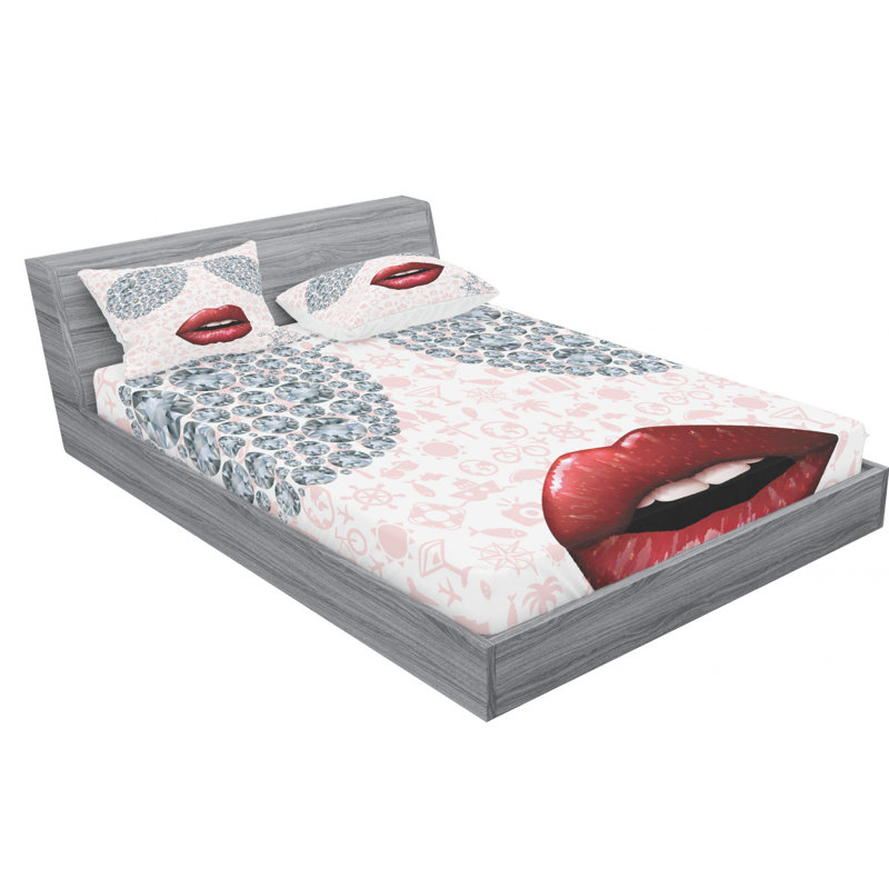 Microfiber Sheet Set, Queen Sheet Set with Fitted Sheet
