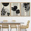 «Black Mid-Century Modern Tropical Plants Boho Neutral Art Décoration», reproduction d'art encadrée sur toile-405917869-454537897
