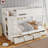 Twin/Twin XL Over Twin/Full Solid Wood Bunk Bed With Built-In Wardrobe And 4 Drawers-1904087835