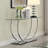 Garrett Chrome Glass Top Console Table