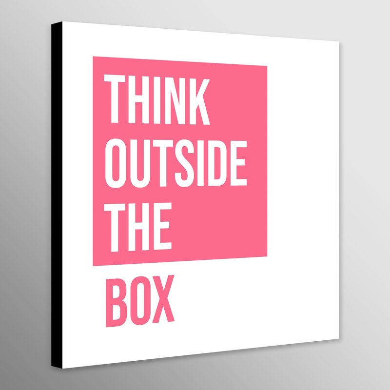 Think Outside The Box - Wrapped Canvas Print, 30cm H x 30cm W