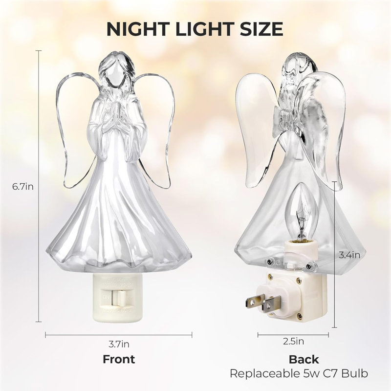 Prayer Angel Night Light Inserted Into The Wall
