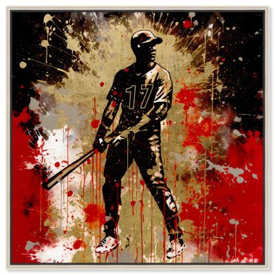 Baseball Player Splatter Inspirational Sport Wall Art by Notoriart