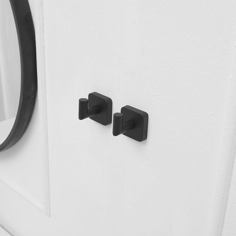 Ensemble de quincaillerie de salle de bain 5 pièces, Noir mat