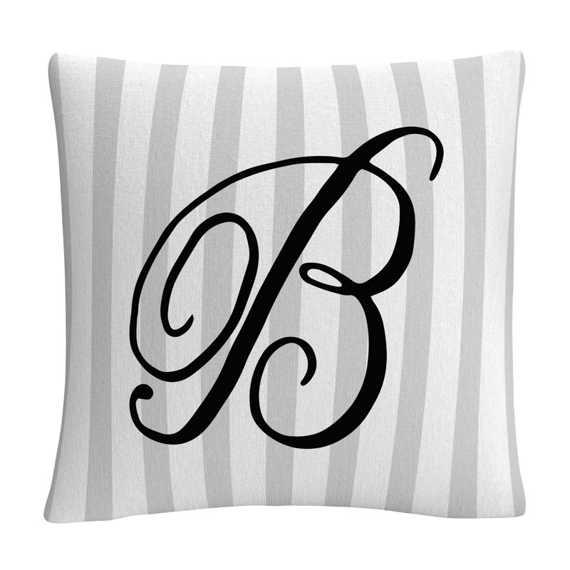 ABC Striped Throw Pillow, B