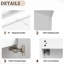 Meuble-lavabo de salle de bain avec lavabo en résine et porte à fermeture en douceur - Améliorez votre expérience de bain avec lavabo de rangement flottant de 20 po