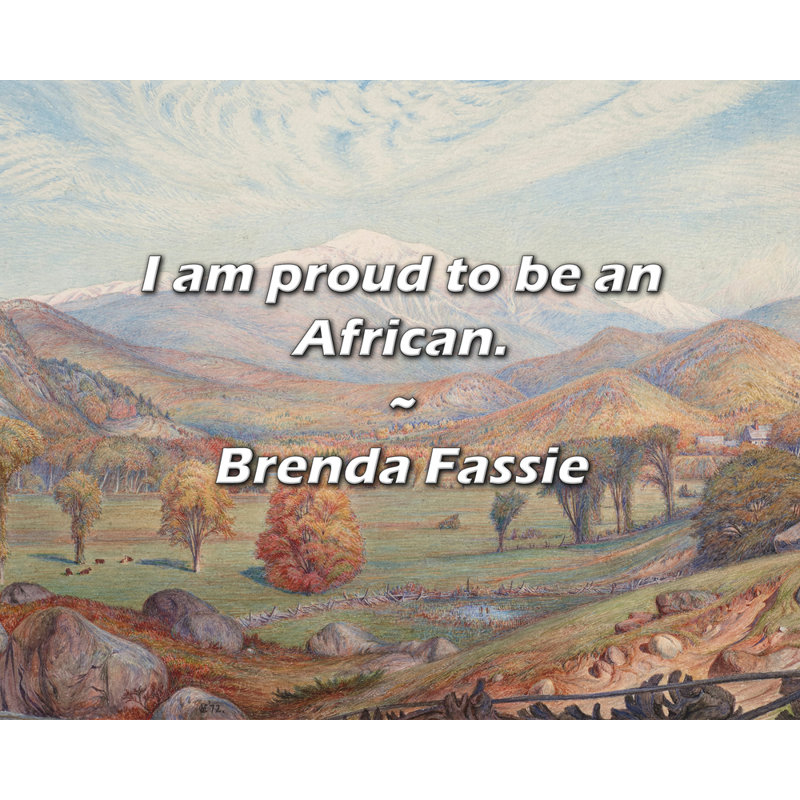Citation de Brenda Fassie: Je suis fière d'être une africaine.