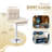 Swivel Upholstered Adjustable Height Counter Stool with Metal Frame-1309875894