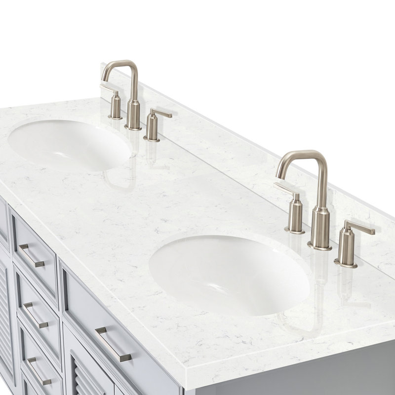 Blazier 72.25'' W Double Vanity, 72", Gray