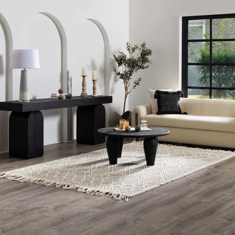 Tapis crème marocain fait à la main Ferrara Boho, Rectangle 10 pi x 14 pi